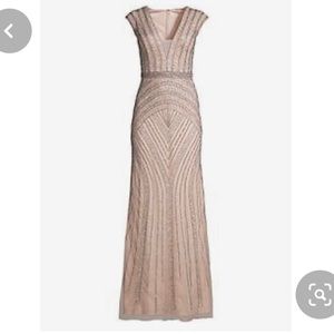 NWT Basix Black label formal beaded gown dress sz4